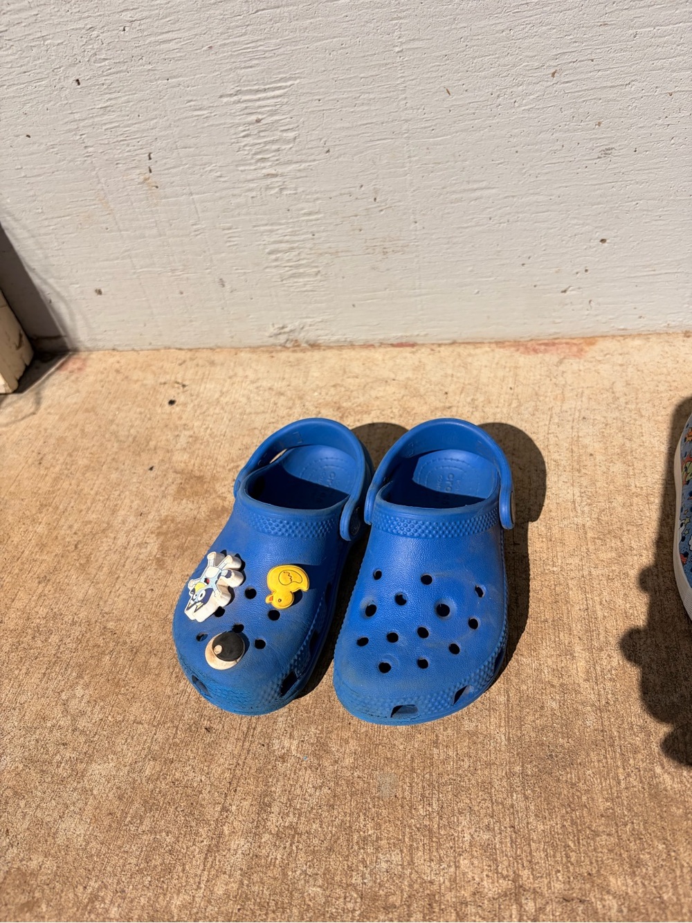 CROCS Kids Blue Clog Sandals with Fun Charms